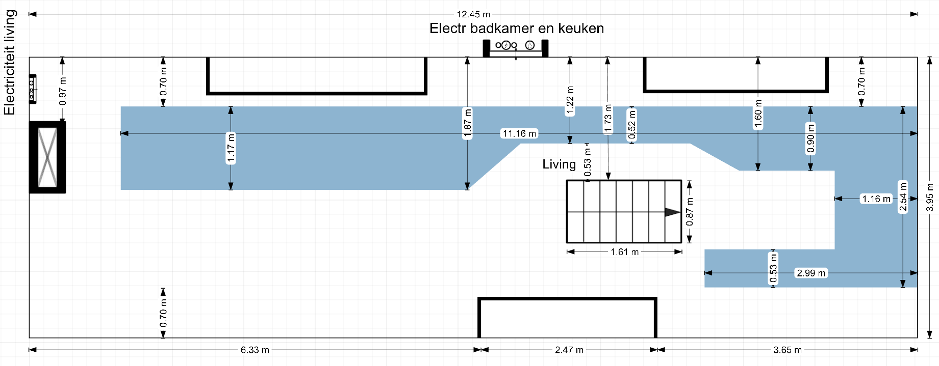 Schets baanoppervlak